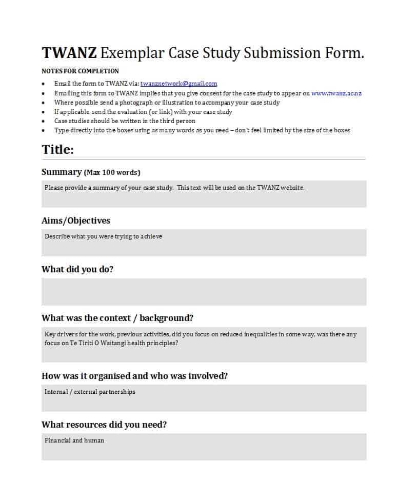 49 Free Case Study Templates ( + Case Study Format Examples + ) Regarding Case Report Form Template