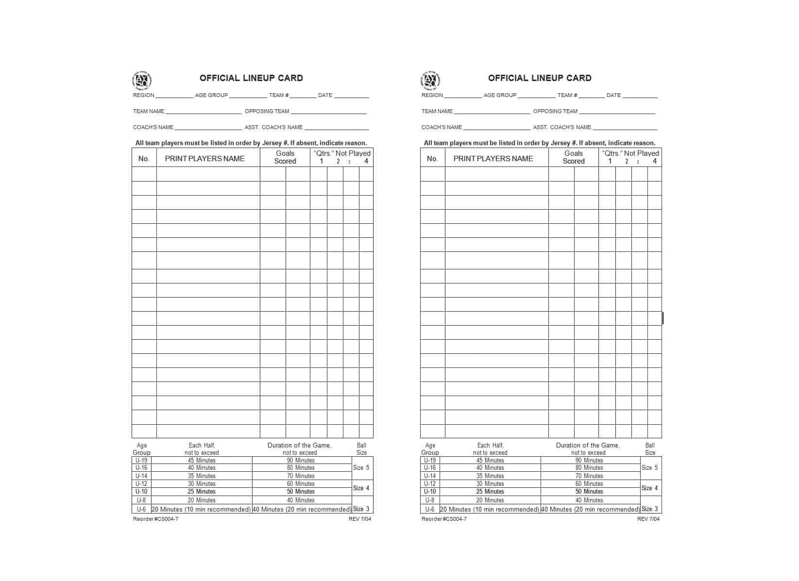 49 Printable Soccer Roster Templates (Soccer Lineup Sheets) ᐅ With Regard To Soccer Report Card Template