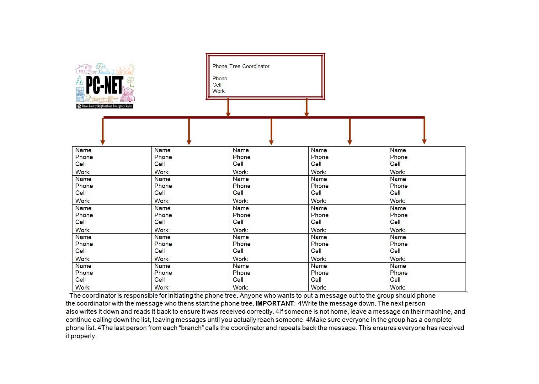 50 Free Phone Tree Templates (Ms Word & Excel) ᐅ Templatelab Inside Calling Tree Template Word