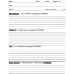 5Th Grade Writing Paragraphs Worksheets | Printable In Book Report Template 5Th Grade