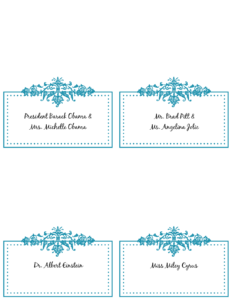 6 Best Images Of Free Printable Wedding Place Cards - Free for Wedding Place Card Template Free Word