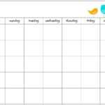 7 Day Week Calendar Template | Free Calendar Template Example In Printable Blank Daily Schedule Template