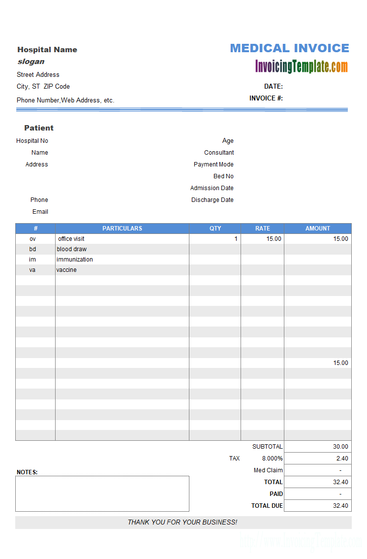 737Cb Cash Invoice Sample Report Templates Format Doc Within Medical Report Template Doc