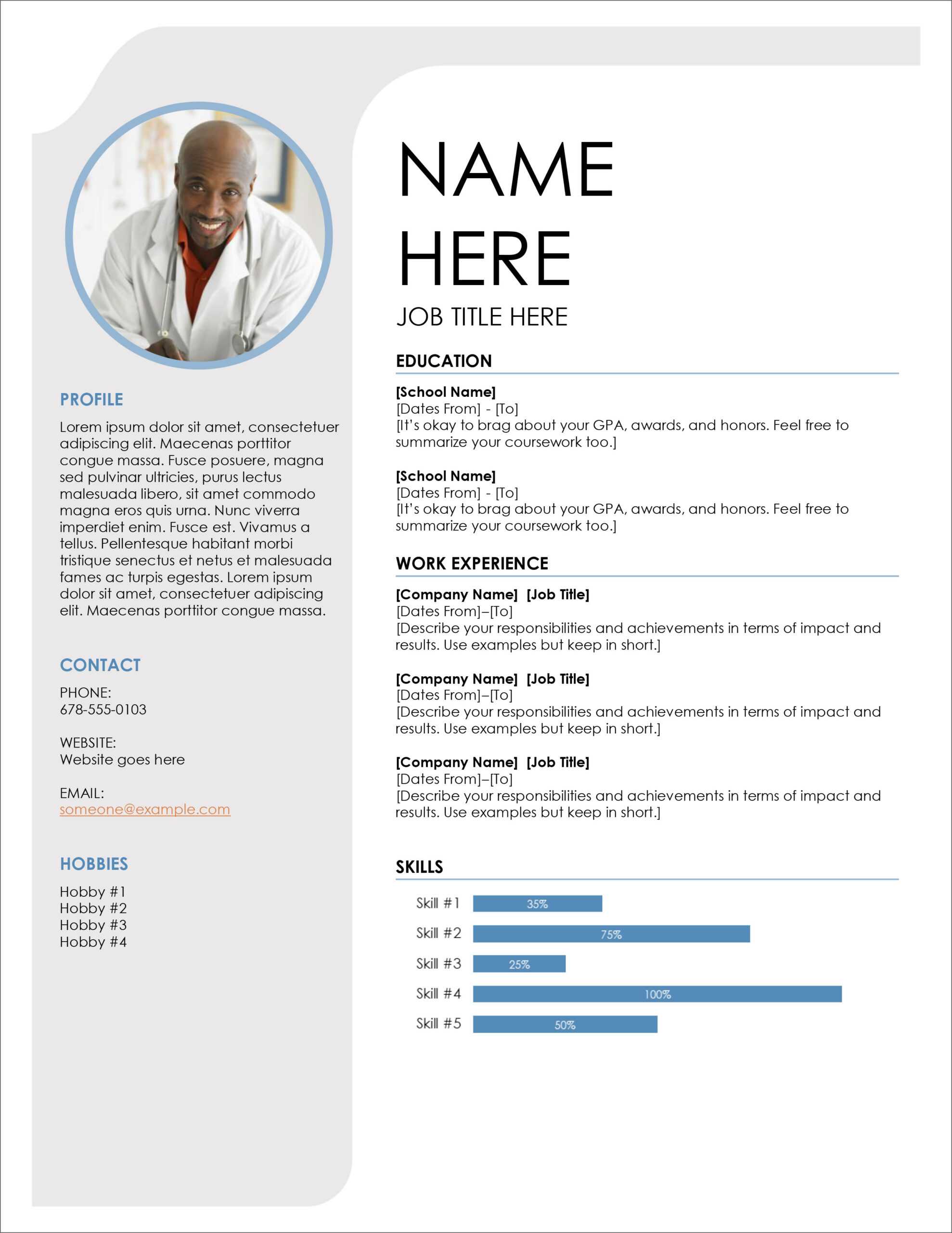 77D4 Resume Examples Great 10 Ms Word Resume Templates Free Inside Microsoft Word Resume Template Free