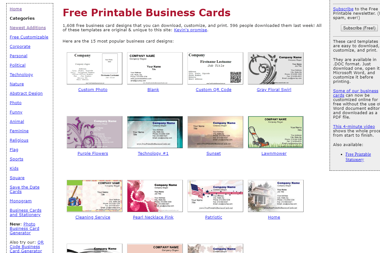 8 Best Places To Find Free Business Card Templates With Free Business Cards Templates For Word