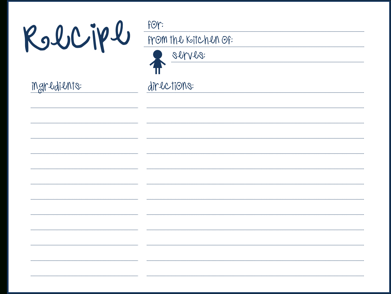 8 Free Recipe Card Templates Excel Pdf Formats Here Are My Pertaining To 3X5 Blank Index Card Template