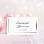 8 Free Wedding Place Card Templates Within Microsoft Word Place Card Template