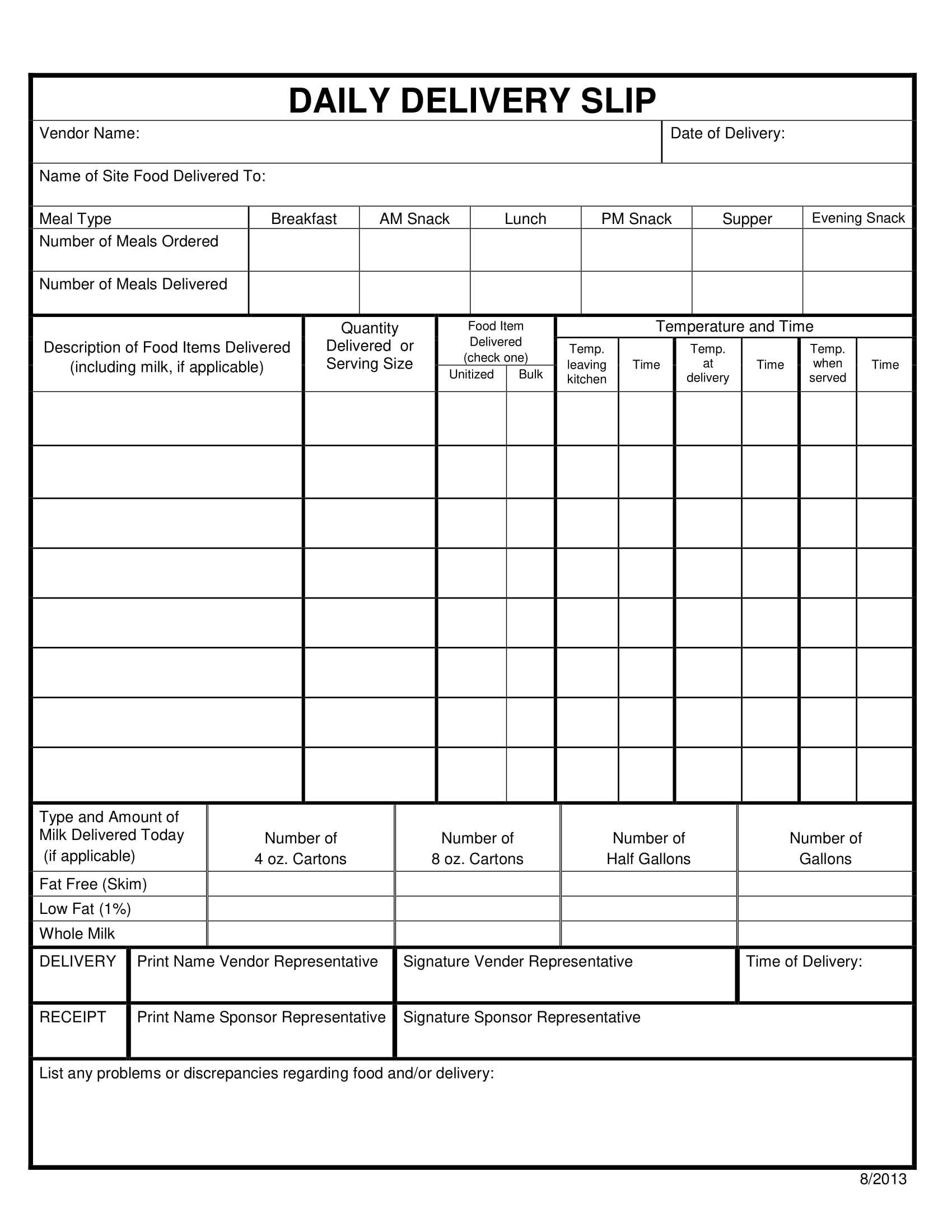 9+ Delivery Slip Example And Template – Xlsx, Doc, Pdf With Proof Of Delivery Template Word