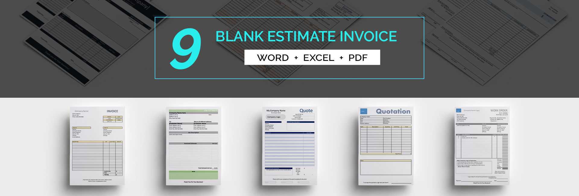 9+ Free Blank Estimate Templates – Corporate, Business, Bank Intended For Work Estimate Template Word