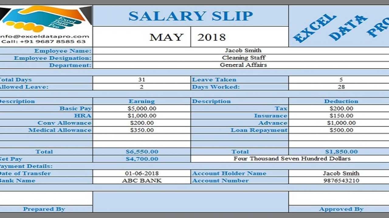 9 Ready To Use Salary Slip Excel Templates – Exceldatapro Throughout Blank Payslip Template