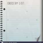 A Blank Grocery List With A Page Curl Stock Photo: 37886205 In Blank Grocery Shopping List Template