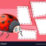 A Ladybug On Note Template Regarding Blank Ladybug Template
