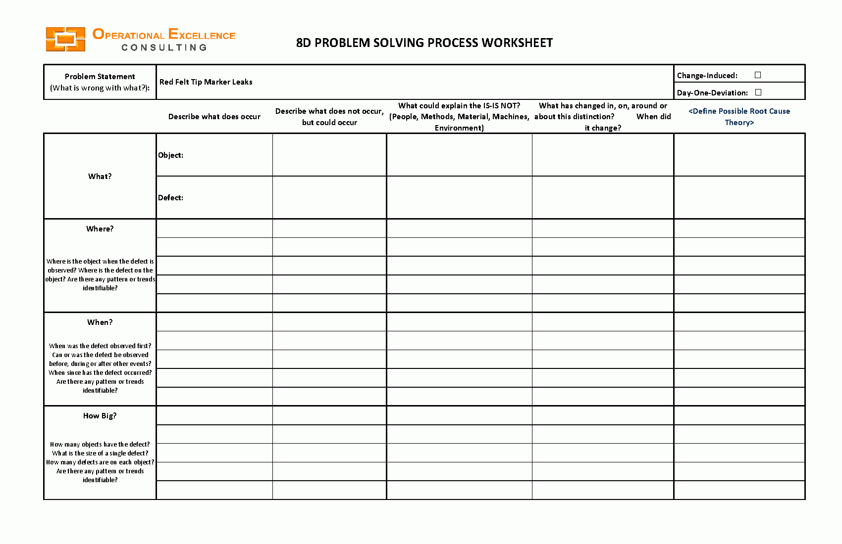 A3 Problem Solving Worksheet | Printable Worksheets And Inside 8D Report Format Template