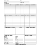 Actor Call Sheet | Templates At Allbusinesstemplates In Blank Call Sheet Template