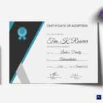 Adoption Certificate Template With Blank Adoption Certificate Template