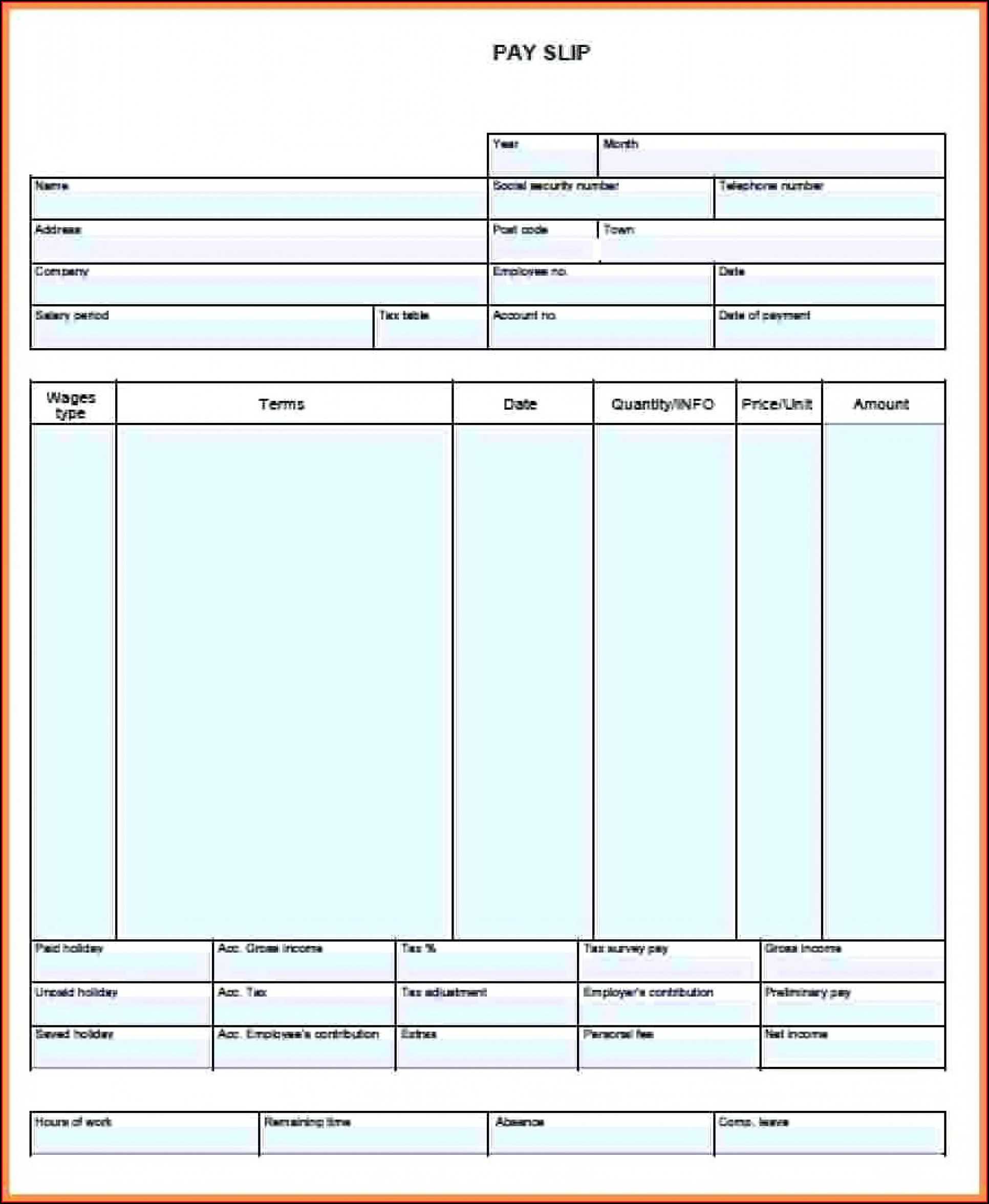 Adp Pay Stub Template Download – Template 1 : Resume Inside Blank Pay Stubs Template