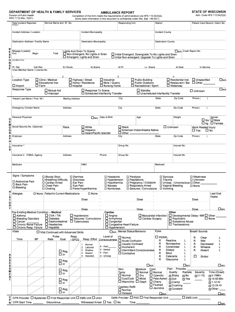 Ambulance Patient Report Form Templates – Fill Online Pertaining To Patient Care Report Template
