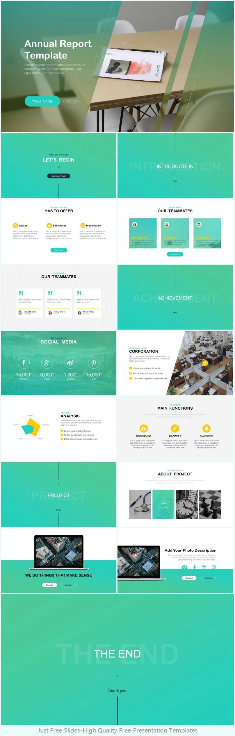 Annual Report Powerpoint Template – Just Free Slides Inside Annual Report Ppt Template