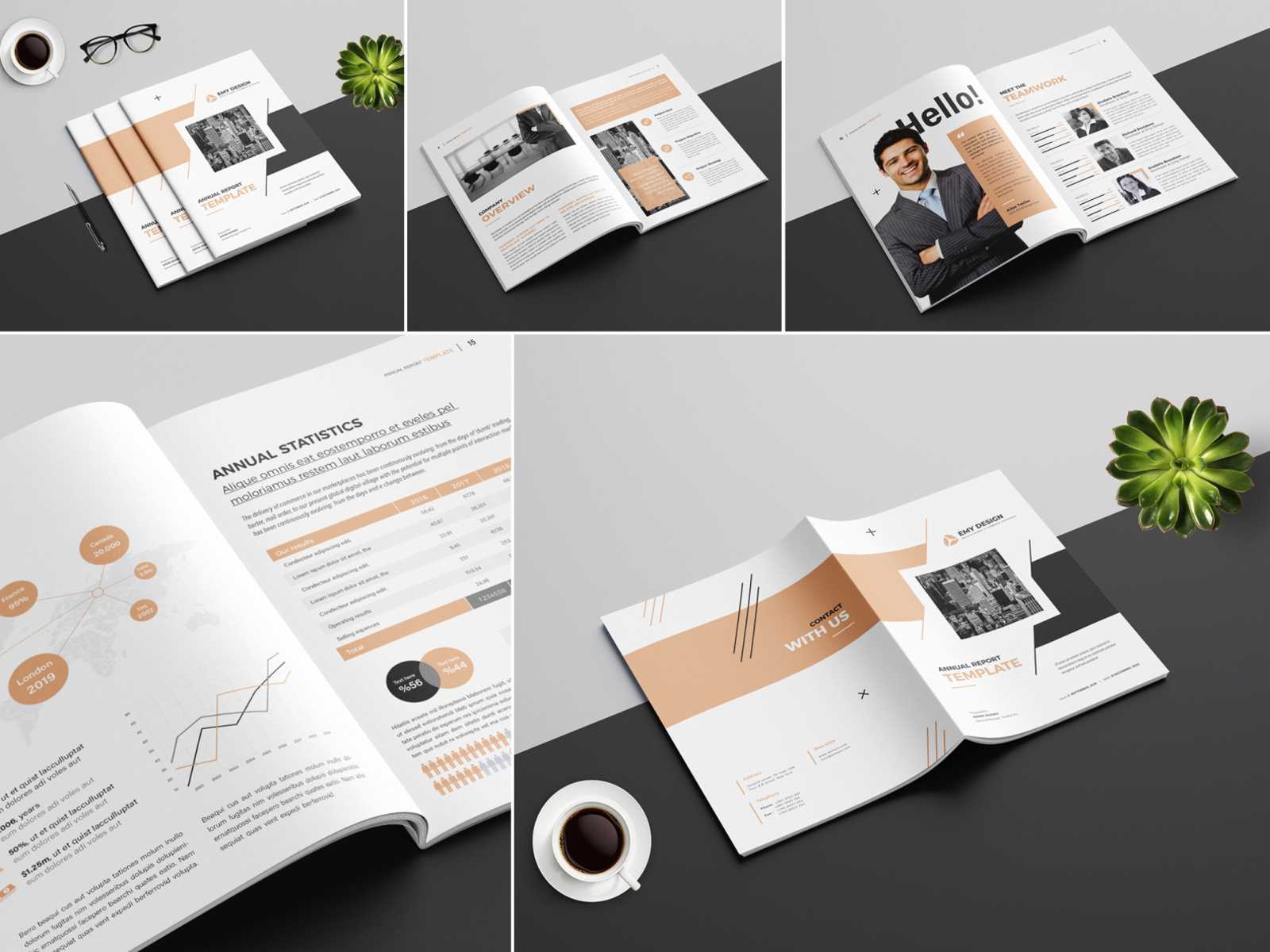 Annual Report Templateamal Kabichi On Dribbble Regarding Annual Report Word Template