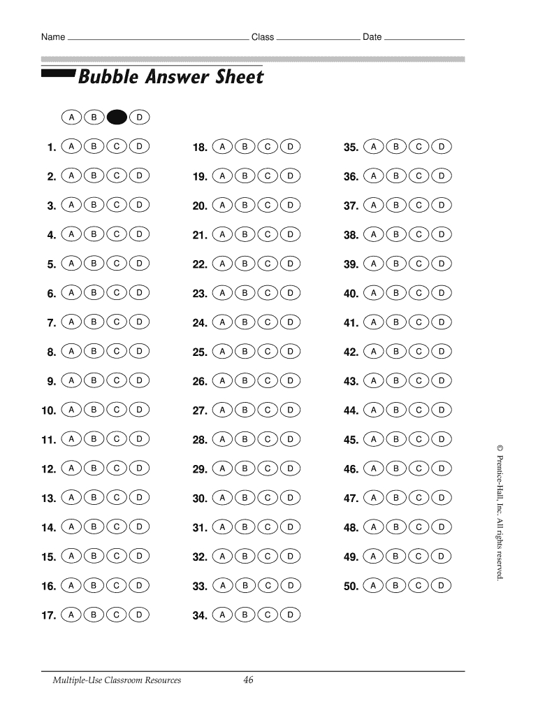 Answer Sheet Generator – Fill Online, Printable, Fillable Intended For Blank Answer Sheet Template 1 100