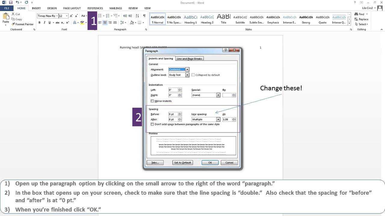 Apa Paper Microsoft Word 2013 For Apa Format Template Word 2013