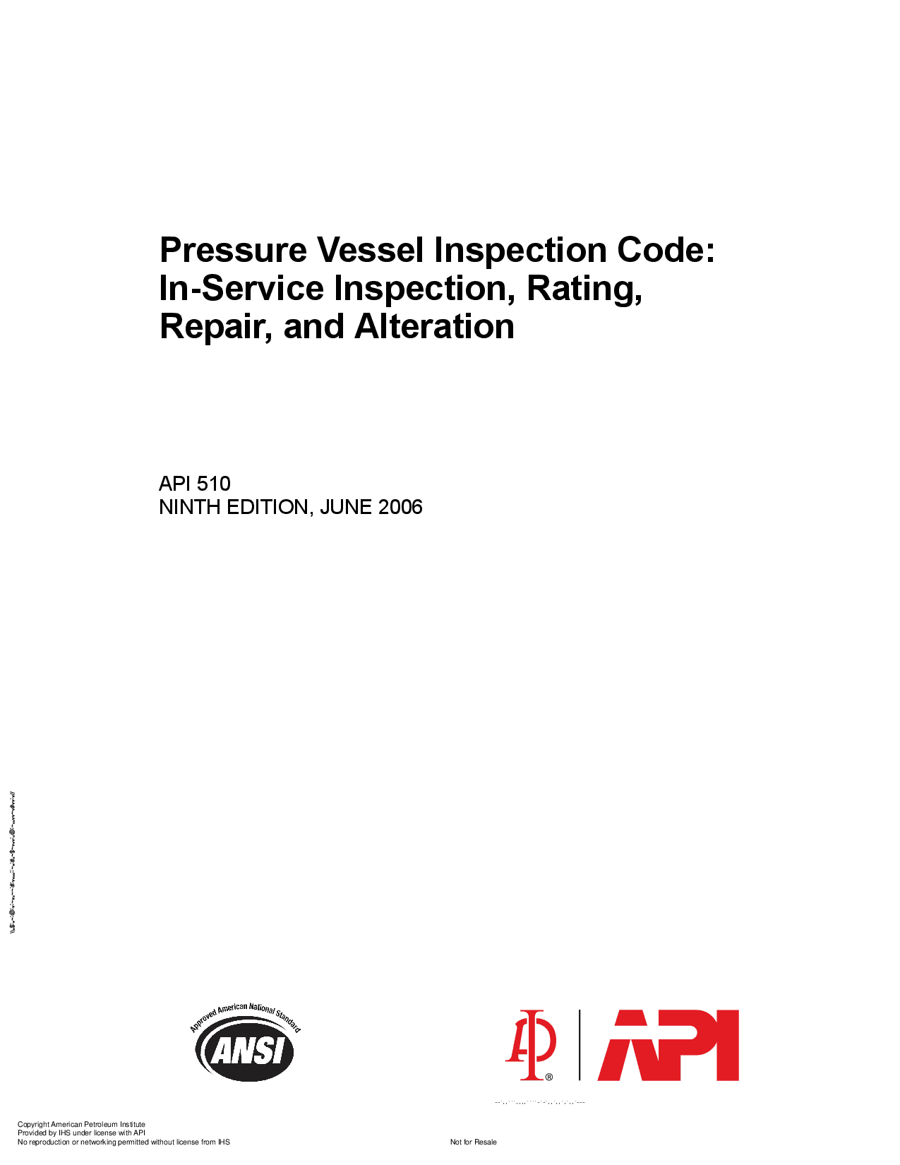 Api 510 – Pressure Vessel Inspection Code – Pressure Vessel With Hydrostatic Pressure Test Report Template