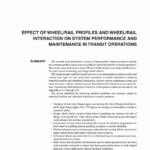 Appendix A – Effect Of Wheel/rail Profiles And Wheel/rail With Regard To Blank Performance Profile Wheel Template