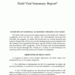 Appendix E: Field Visit Summary Report | Improving Democracy Inside Evaluation Summary Report Template