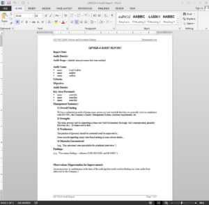 Audit Report Iso Template | Qp1020-4 intended for Iso 9001 Internal Audit Report Template