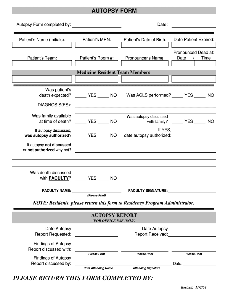 Autopsy Report Template - Fill Online, Printable, Fillable Throughout Autopsy Report Template