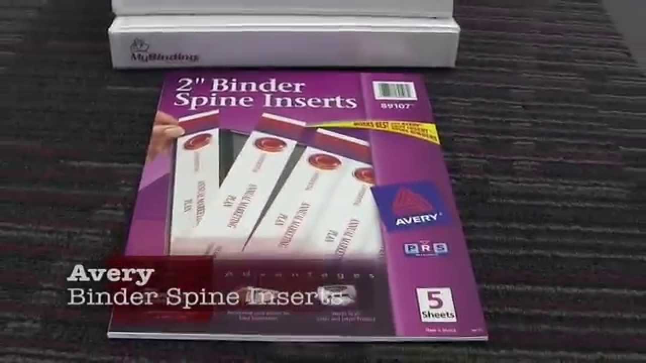 Avery Binder Spine Inserts Demo For Binder Spine Template Word