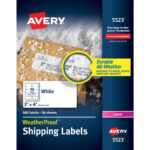 Avery® Weatherproof Mailing Labels With Trueblock Technology Pertaining To Fedex Label Template Word
