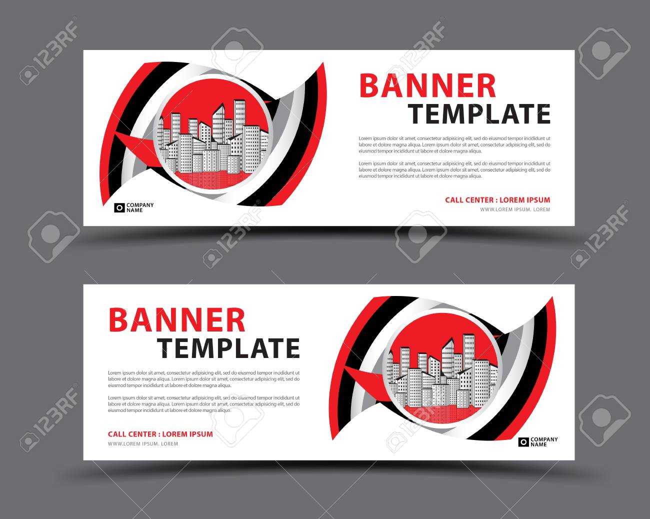 Banner Template With City Vector, Web Banner, Billboard Design,.. For Product Banner Template