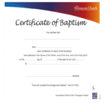 Baptism Certificate – 4 Free Templates In Pdf, Word, Excel Inside Baptism Certificate Template Word