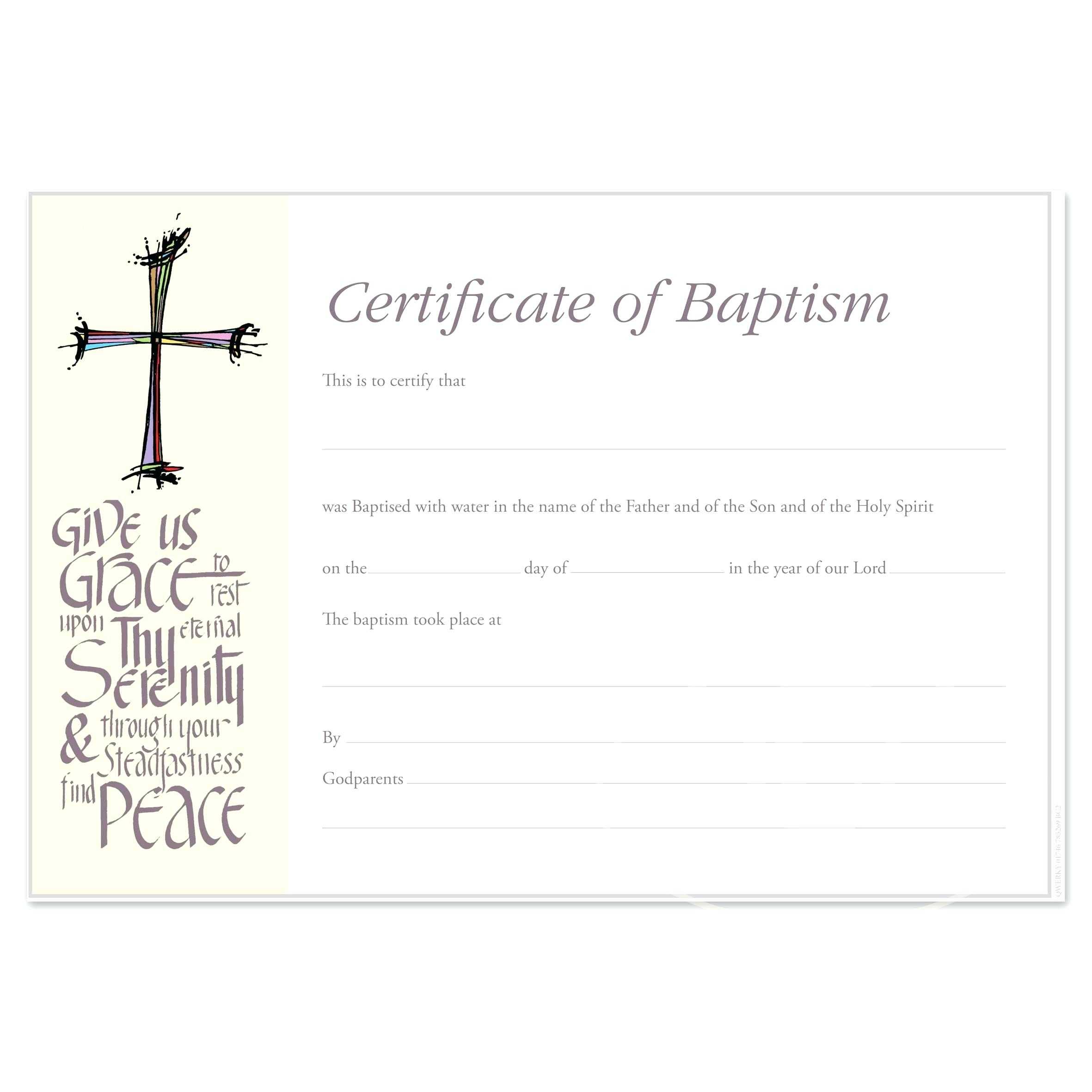 Baptism Certificate Template Word – Heartwork With Baptism Certificate Template Word