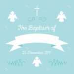 Baptism Invitation Card Template. Stock Vector Illustration For.. Intended For Christening Banner Template Free