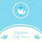 Baptism Invitation Card Template. Stock Vector Illustration For.. With Regard To Christening Banner Template Free
