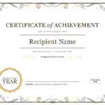 Basic Certificate Template – Oflu.bntl Inside Blank Award Certificate Templates Word