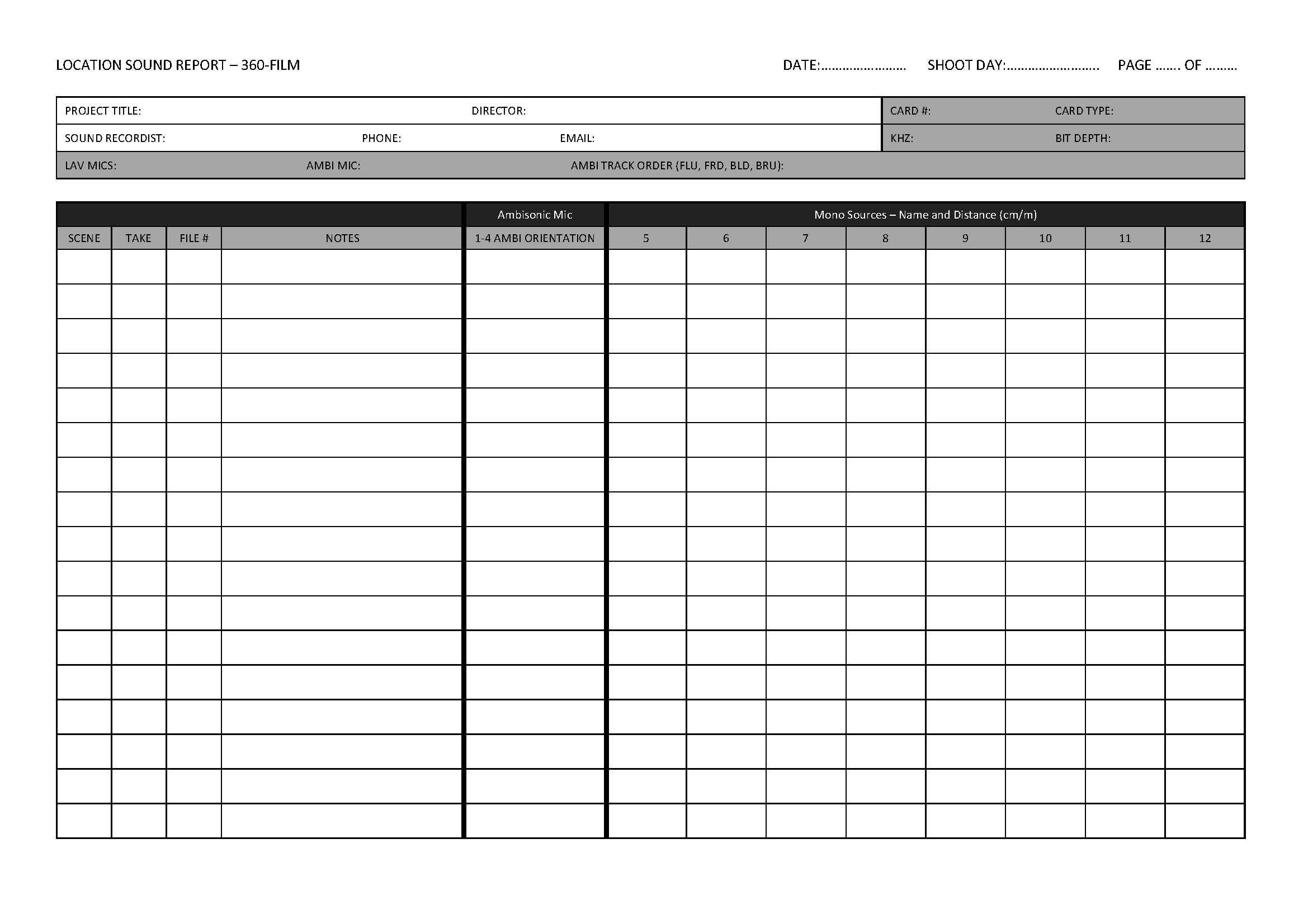 Beyond Reality Throughout Sound Report Template