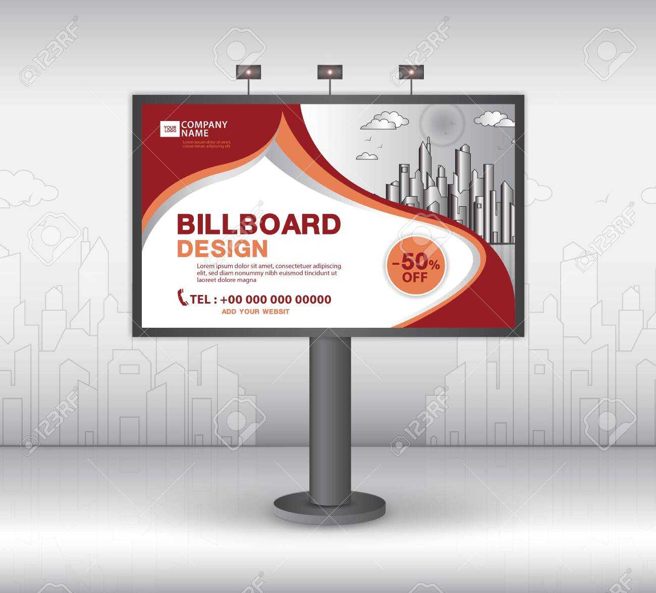 Billboard Banner Template Vector Design, Advertisement, Realistic.. Within Outdoor Banner Template