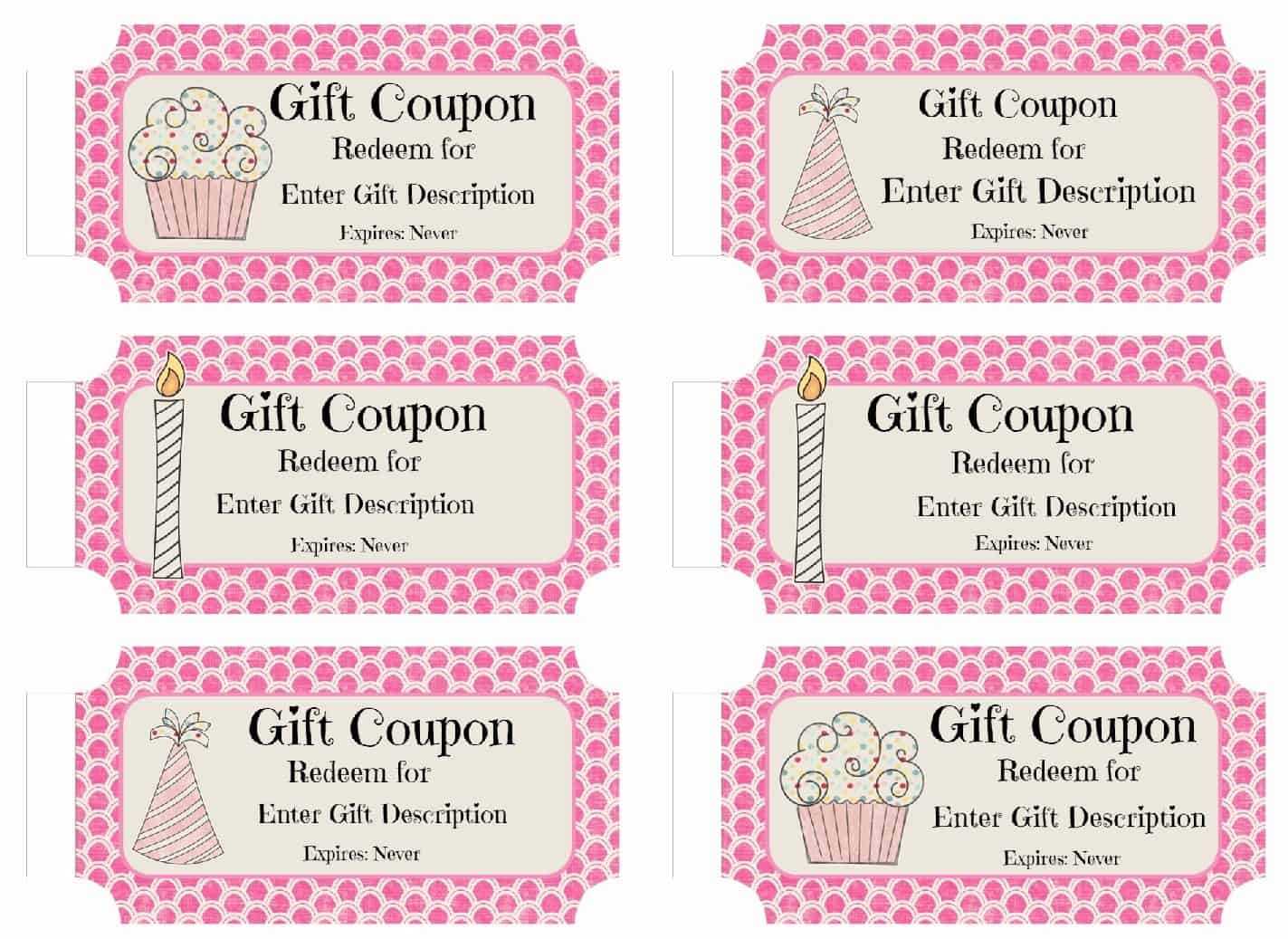 Birthday Coupons Pertaining To Blank Coupon Template Printable