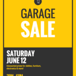 Black & Yellow Flat Event Poster Idea – Venngage Poster Examples In Garage Sale Flyer Template Word