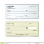 Blank Bank Check Template Stock Vector. Illustration Of In Blank Business Check Template