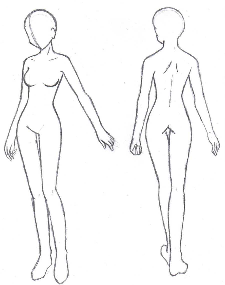 Blank Body Drawing At Getdrawings | Free Download For Blank Model Sketch Template