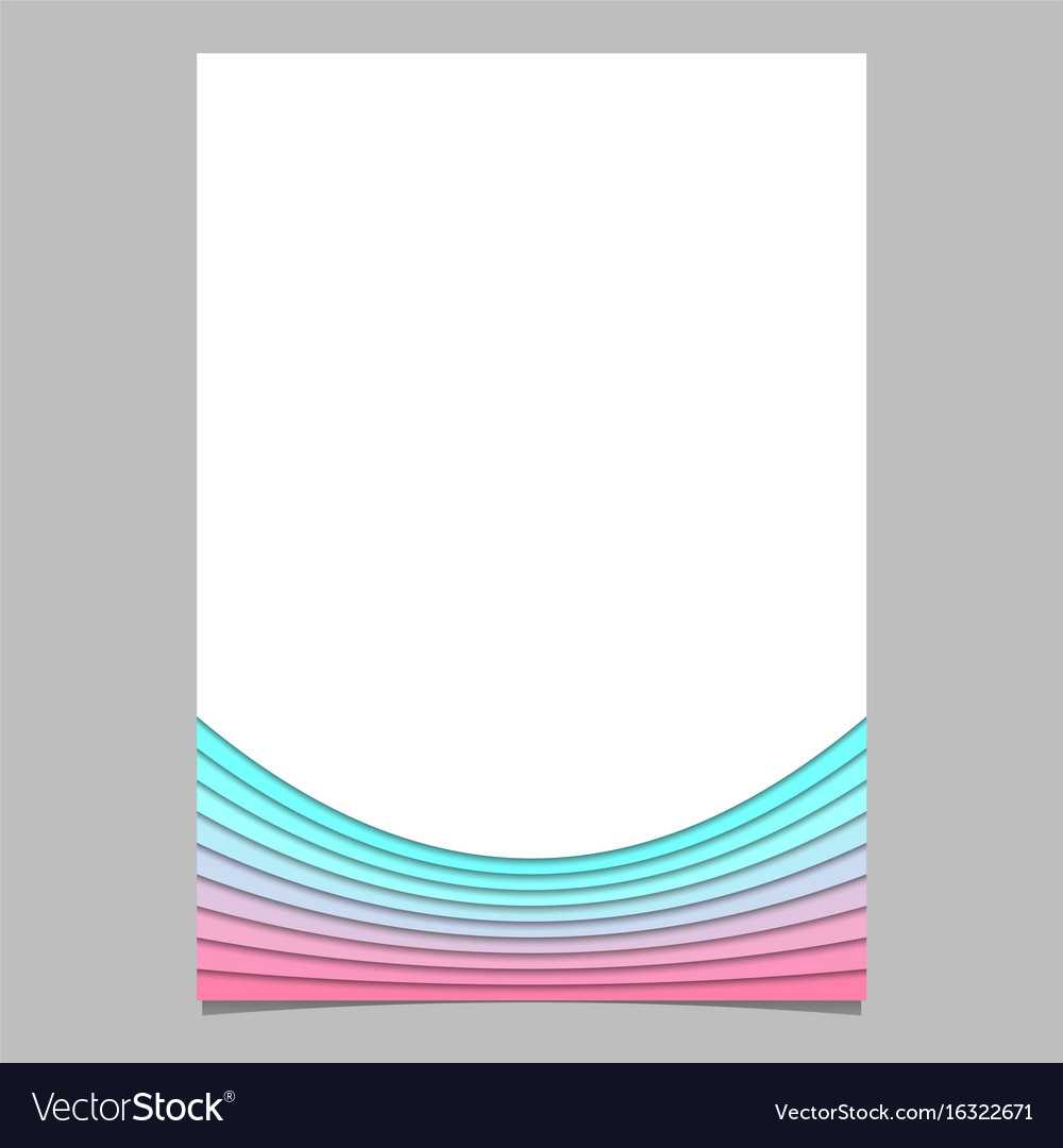 Blank Brochure Template From Curves – Flyer Throughout Blank Templates For Flyers