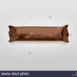 Blank Brown Candy Bar Plastic Wrap Mockup Isolated. Empty Within Blank Candy Bar Wrapper Template