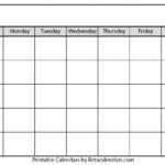 Blank Calendar – Beta Calendars Throughout Blank Calander Template