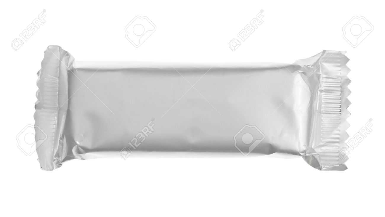 Blank Chocolate Or Cereal Bar On White Background Within Blank Candy Bar Wrapper Template