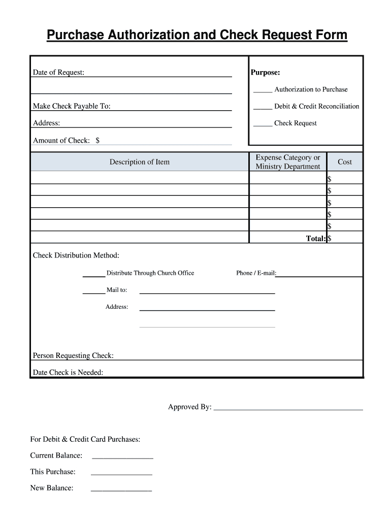 Blank Church Financial Forms – Fill Online, Printable Throughout Check Request Template Word