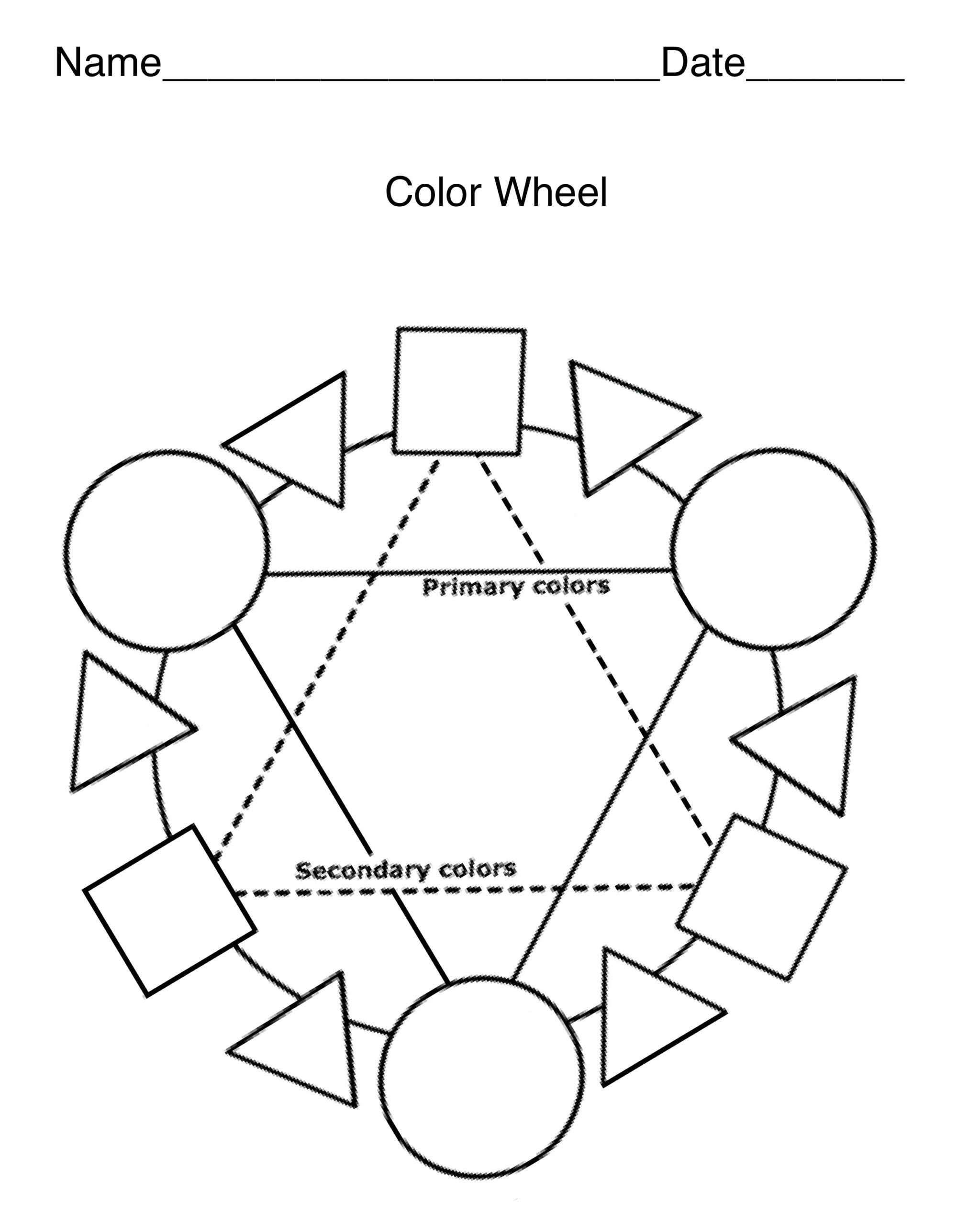 Blank Color Wheel Template. Tertiary Colors Blank Color Regarding Blank Color Wheel Template